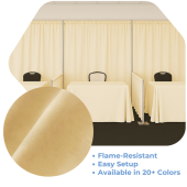 Champagne - Banjo Cloth Drape Panel by Eastern Mills w/ Sewn Rod Pocket