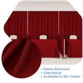 Burgundy - Banjo Cloth Drape Panel by Eastern Mills w/ Sewn Rod Pocket