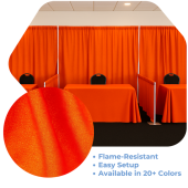 Orange - Banjo Cloth Drape Panel by Eastern Mills w/ Sewn Rod Pocket