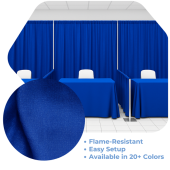Expo Blue - Banjo Cloth Drape Panel by Eastern Mills w/ Sewn Rod Pocket
