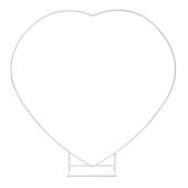 Metal Heart Frame Arch Backdrop Stand 83" x 78" - Silver