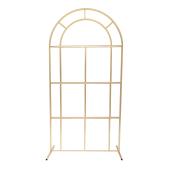 Metal French Window Arch Backdrop Stand 31" x 70" - Gold
