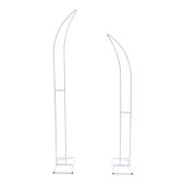 Metal Curved Arch Backdrop Stand 2pc/set - Silver