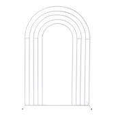 Metal Rainbow Multi-Tier Arch Stand 59" x 90" - Silver
