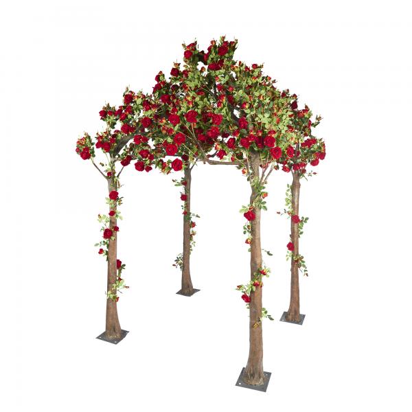 Artificial Rose Gazebo 11 ft Red