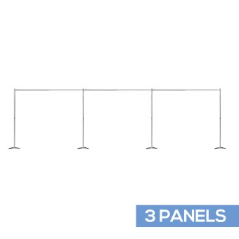 3-Panel Portable Backdrop in a Box w/ 8ft Break Apart Uprights & Cross ...