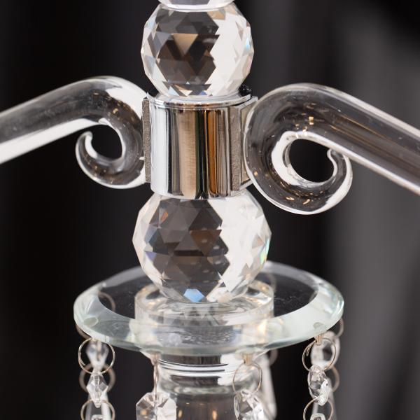 DecoStar™ 3 Arm Crystal Candelabra 31 W/ Clear Glass Votive Holders