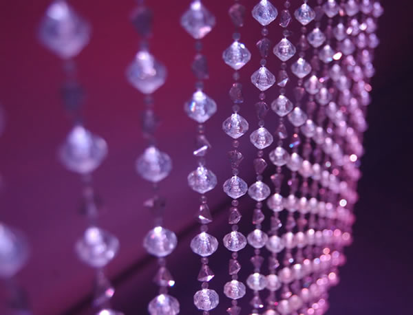 6ft Gemstone Crystal Iridescent Beaded Curtain