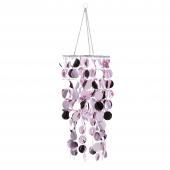 Round PVC Circle  Two Tier Chandelier - Blush