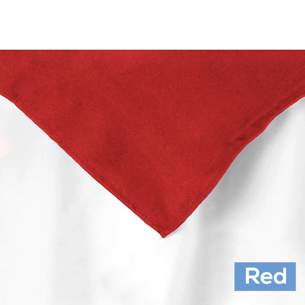 72 Square 200 GSM Polyester Tablecloth / Overlay Red