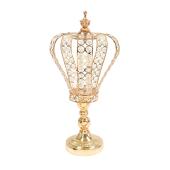 Metal and Crystal Crown Centerpiece Riser 15½