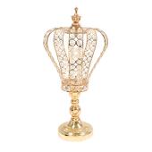 Metal and Crystal Crown Centerpiece Riser 18