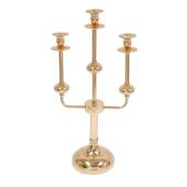 Metal 3-Arm Candelabra Table Centerpiece 20" - Gold