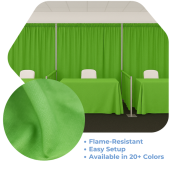 Lime Green - Banjo Cloth Drape Panel by Eastern Mills w/ Sewn Rod Pocket