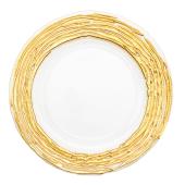 13" Glass Charger Plate - 8 Pieces - Gold