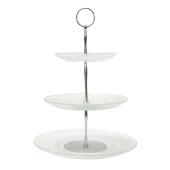 Round Glass Treat Stand 3 Tier 13½