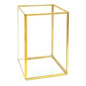 Rectangular Terrarium Display 9¾" - Gold