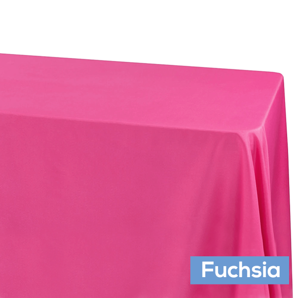 90 x 132 Rectangular Oblong 200 GSM Polyester Tablecloth Fuchsia