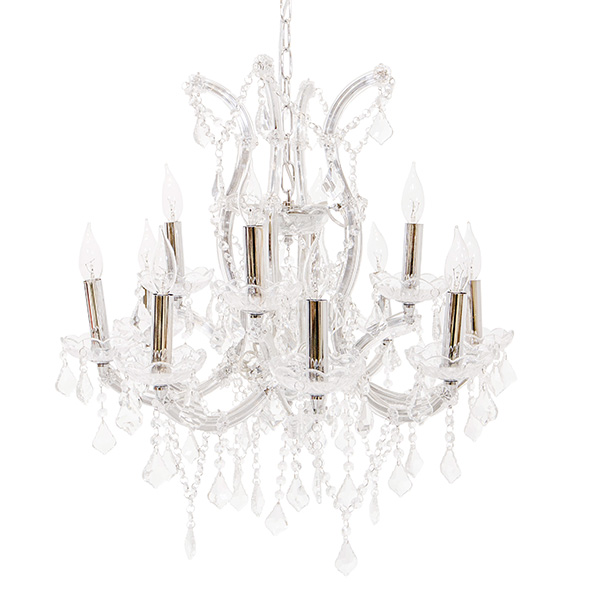 Large Luxe 12Arm Empress Crystal Chandelier 36 D