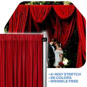 Red 4-Way Stretch Spandex Drape Panel - Choose your Size