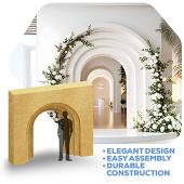 3D Ridge Layered Arch Wall with Square Perimeter