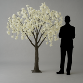 6FT Drooping Cherry Blossom Tree - Floor or Grand Centerpiece - 10 Interchangeable Branches - White