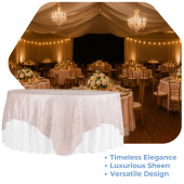 Blush/Rose Gold Accordion Crushed Taffeta - Square / Round / Rectangular Table Topper/Overlay