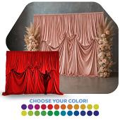 10'H x 12'W Lavish Velvet Dramatic Drape Pre Sewn Backdrop Kit - Select your Color