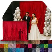 10'H x 12'W Panne Velvet Dramatic Drape Pre Sewn Backdrop Kit - Select your Color
