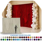 10'H x 12'W Panne Velvet Dramatic Drape Pre Sewn Backdrop Kit - Select your Color