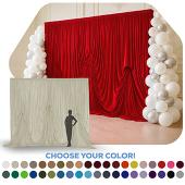 10'H x 12'W Panne Velvet Dramatic Drape Pre Sewn Backdrop Kit - Select your Color