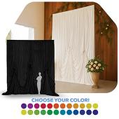 14'H x 12'W Panne Velvet Dramatic Drape Pre Sewn Backdrop Kit - Select your Color