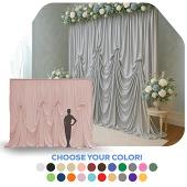 10'H x 12'W Poly Stretch Dramatic Drape Pre Sewn Backdrop Kit - Select your Color