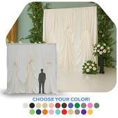 12'H x 12'W Poly Stretch Dramatic Drape Pre Sewn Backdrop Kit - Select your Color