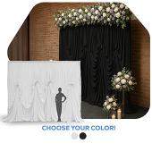 10'H x 12'W Spandex Dramatic Drape Pre Sewn Backdrop Kit - Select your Color