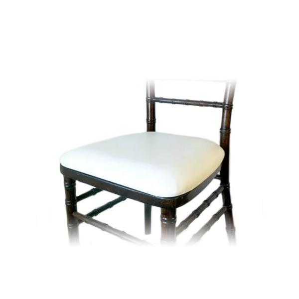 DecoStar™ WoodBacked Vinyl Cushion for Chiavari EnvyChair™ White