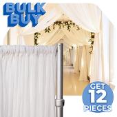 Bulk Buy - 10 Pieces  - *FR* Crushed Sheer Voile Curtain Panel by Eastern Mills  w/ 4" Pockets - 10ft Wide - White Bulk Buy - 10 Pieces  - *FR* Crushed Sheer Voile Curtain Panel by Eastern Mills  w/ 4" Pockets - 10ft Wide - White