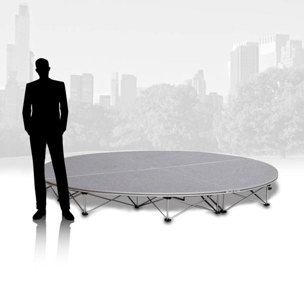 IntelliStage Lightweight 8' Round Portable Stage 4ft Platform