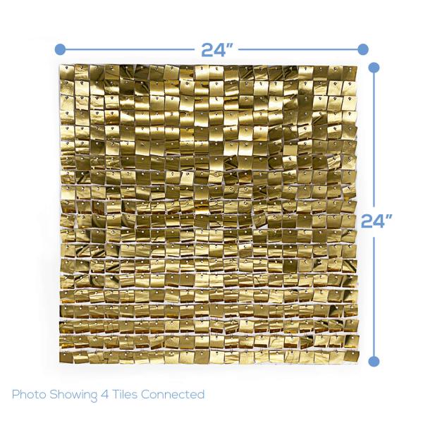 Easy Connect Shimmer Wall Panels w/ Transparent Grid Backing & Square