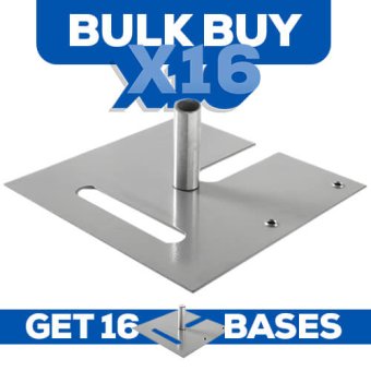 BULK BUY! (16) Pro & EZ Series - 18in x 18in Heavy Duty Base w/ 6 x 2 ...