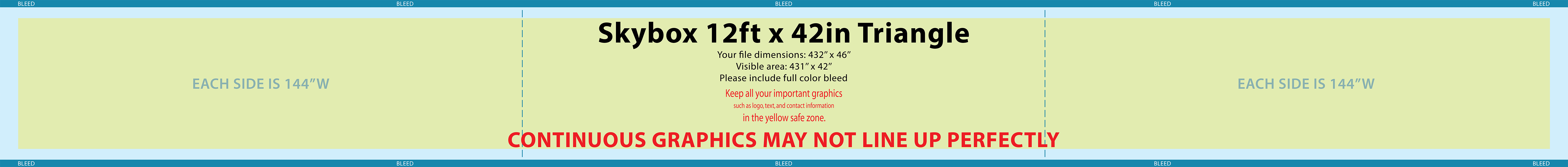 12ft Diameter Triangle Hanging Banner Only Graphic