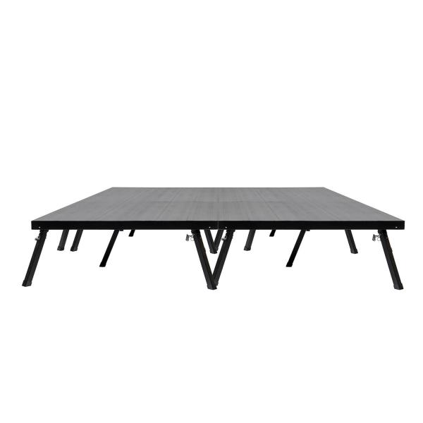 MyStage - 8’x8’ Portable Stage with Rails & Skirts - Adjustable Height ...