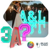 Neon Wood Marquee Letters , Numbers & Symbols  – Handmade in USA – Light Up Signs for Events & Weddings – Multiple Sizes