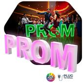 3ft Neon Wood Marquee Sign "PROM"