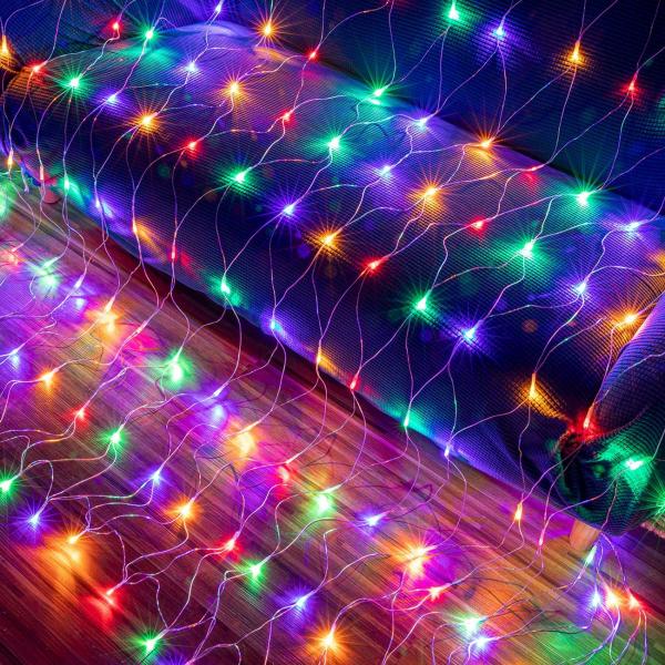 LED Net Lights 240LED Lights 9.8' x 6.6' Multicolor