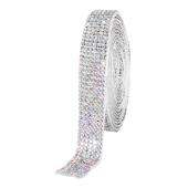 Rhinestone Diamond Adhesive Strips 0.5" - White Iridescent