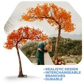 11ft Artificial Fall / Autumn Leaf Tree, 27 Interchangeable Branches | ModTree™ Collection