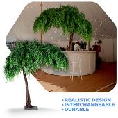 11ft Artificial Green Willow Tree, 27 Interchangeable Branches | ModTree™ Collection