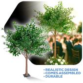 6ft Artificial Fig Leaf Tree — Green, 10 Interchangeable Branches | Customize for Weddings & Events | ModTree™ Collection