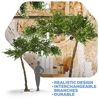 11ft Artificial Fig Leaf Tree, 27 Interchangeable Branches | ModTree ...